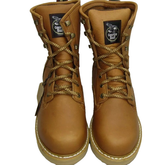 NEW GEORGIA BOOT Mens Wedge Work Boots Lightweight Safety 8-Inch